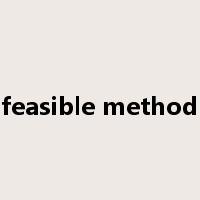 feasible method是什么意思