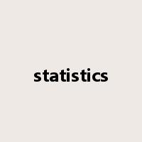 statistics是什么意思