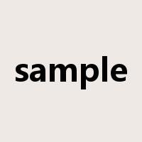sample是什么意思