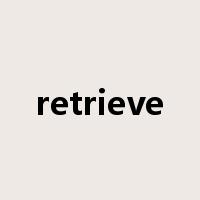 retrieve是什么意思