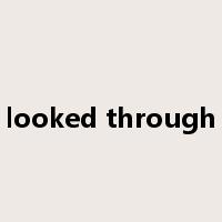 looked through是什么意思