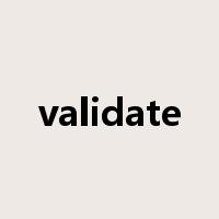 validate是什么意思