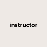 instructor是什么意思