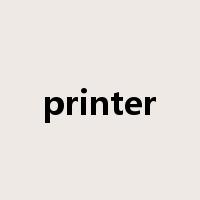 printer是什么意思