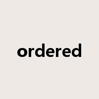 ordered是什么意思