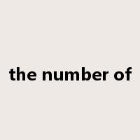 the number of是什么意思