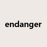 endanger是什么意思