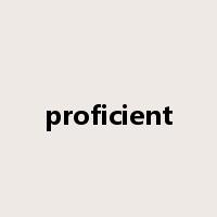 proficient是什么意思
