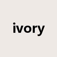 ivory是什么意思