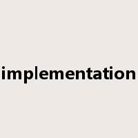 implementation是什么意思