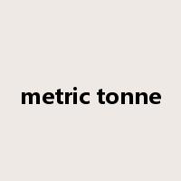 metric tonne是什么意思
