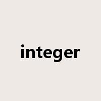 integer是什么意思