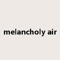 melancholy air是什么意思