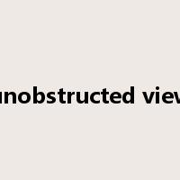 unobstructed view是什么意思
