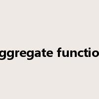 aggregate function是什么意思