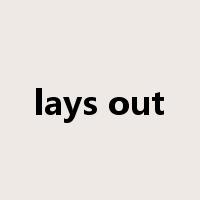 lays out是什么意思