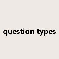 question types是什么意思