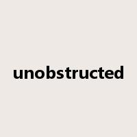 unobstructed是什么意思