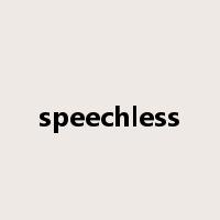 speechless是什么意思