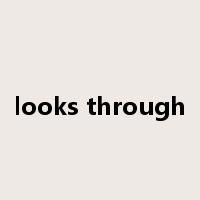 looks through是什么意思