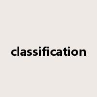 classification是什么意思