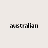 australian是什么意思