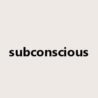 subconscious是什么意思