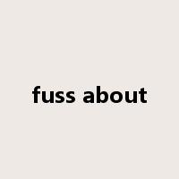 fuss about是什么意思