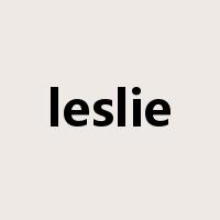 leslie是什么意思