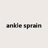 ankle sprain是什么意思