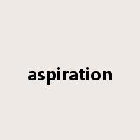 aspiration是什么意思