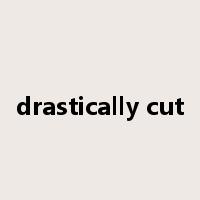drastically cut是什么意思