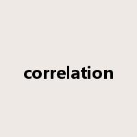 correlation是什么意思
