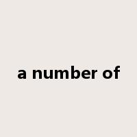 a number of是什么意思