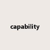 capability是什么意思