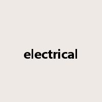 electrical是什么意思