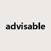 advisable是什么意思