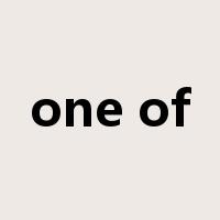 one of是什么意思
