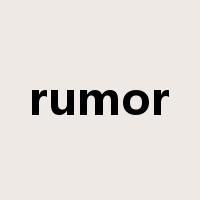 rumor是什么意思