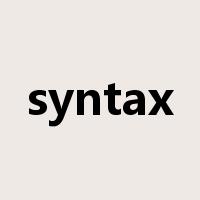 syntax是什么意思