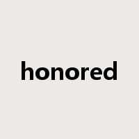 honored是什么意思