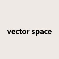 vector space是什么意思