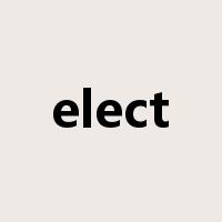 elect是什么意思