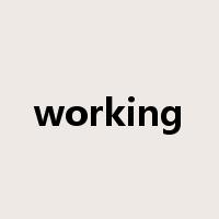 working是什么意思