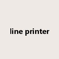 line printer是什么意思
