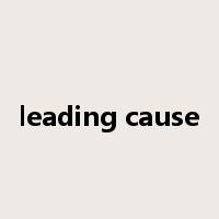 leading cause是什么意思