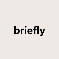 briefly是什么意思