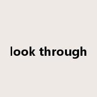 look through是什么意思