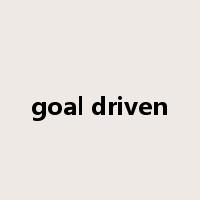 goal driven是什么意思