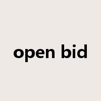 open bid是什么意思